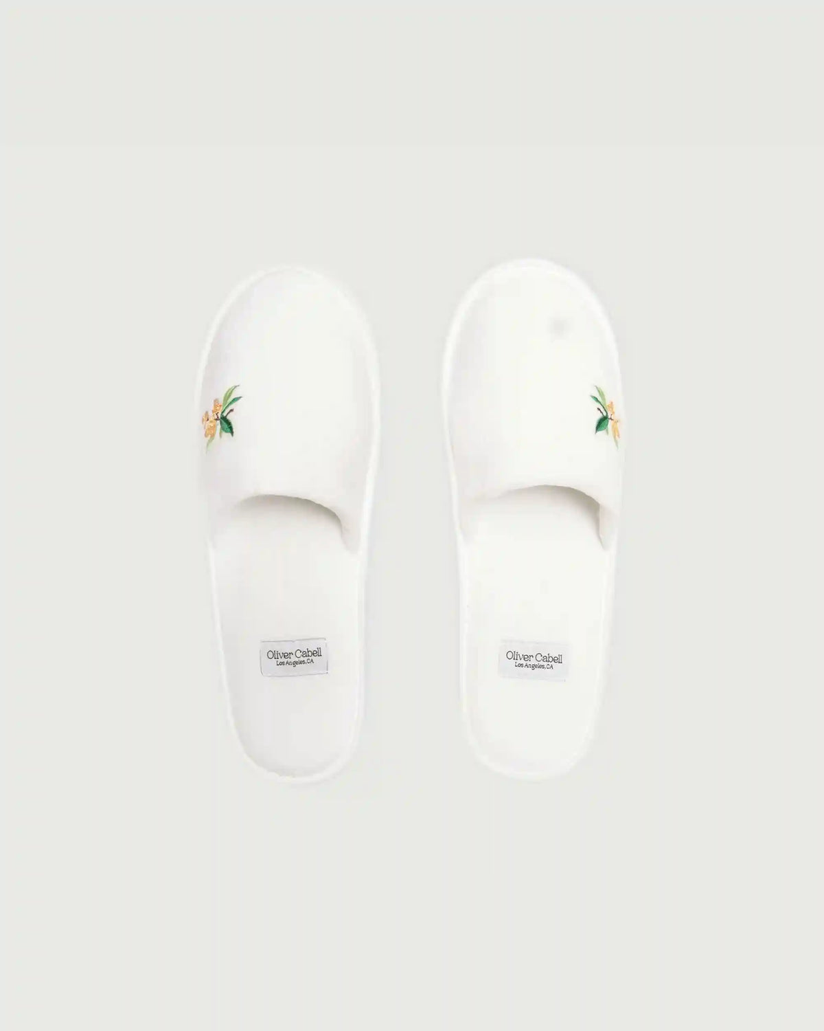 LA Capsule Terry Cloth Slippers | Alpine White